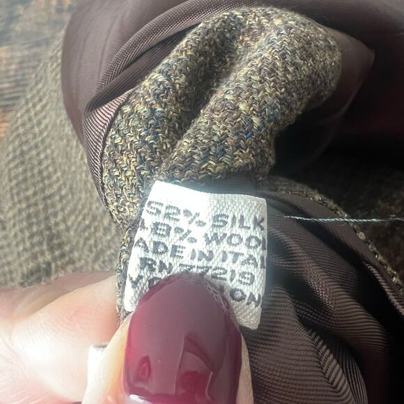 Pronto Uomo Men’s 48R Silk & Wool Sport Coat Blazer Jacket Italy Single Breasted - Picture 15 of 15